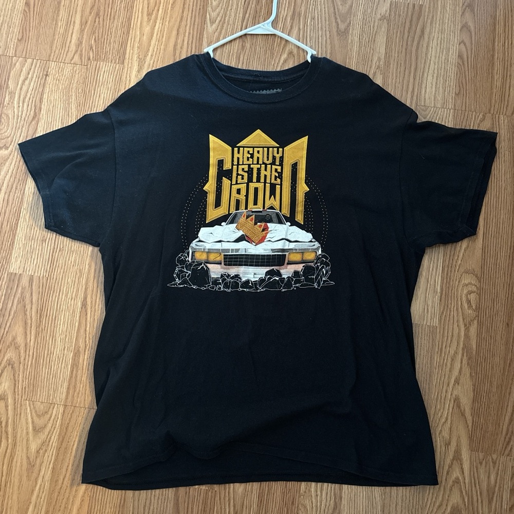 Heavy Is The Crown Big KRIT tour merch black and yellow streetwear shirt